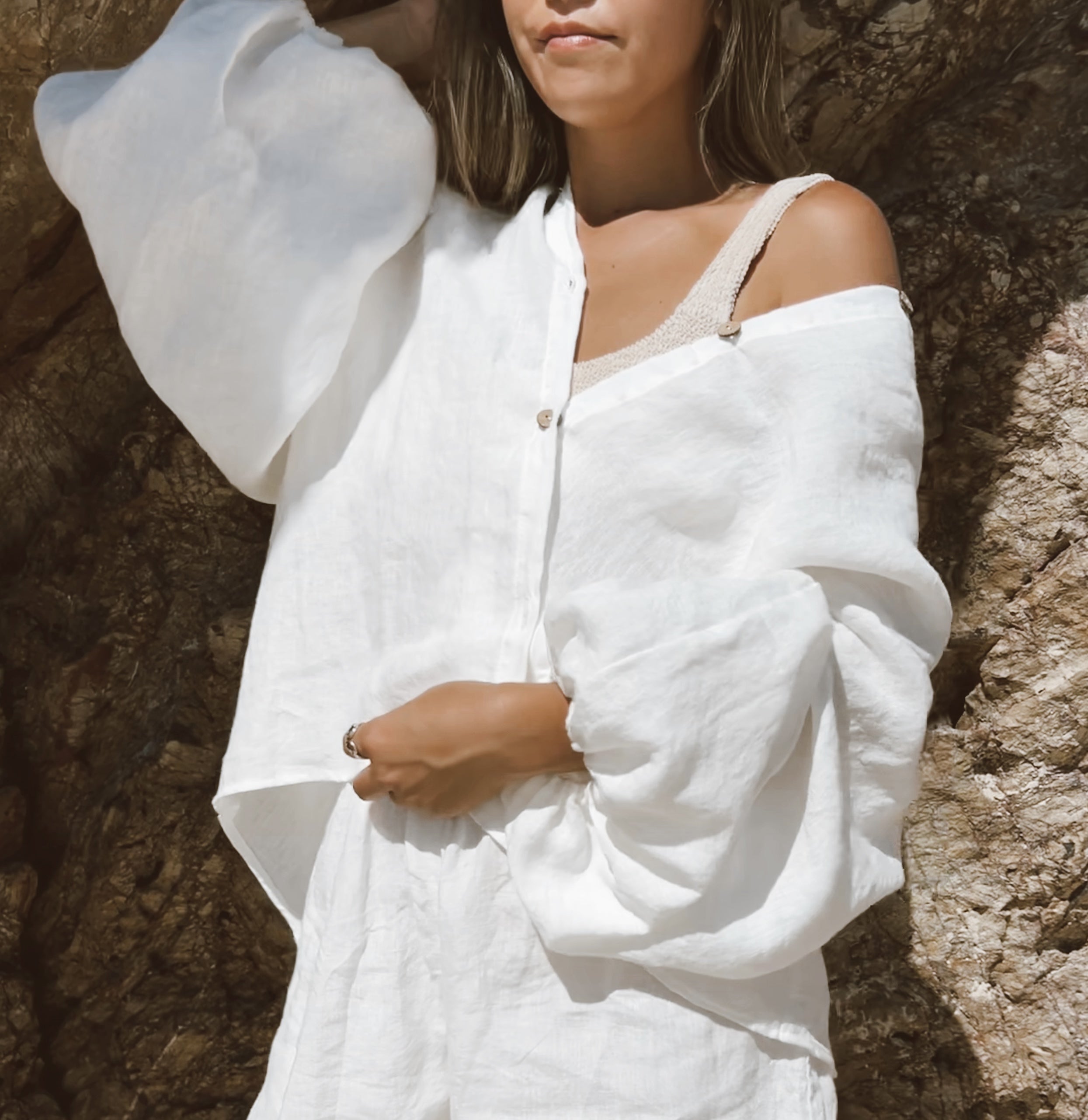 ナゴンスタンス2025秋冬 balloon long-sleeves白 balloon long-sleeves